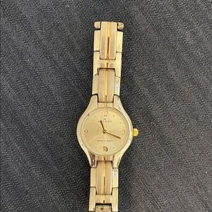 Anne Klein Two-Tone Gold and Silver Watch